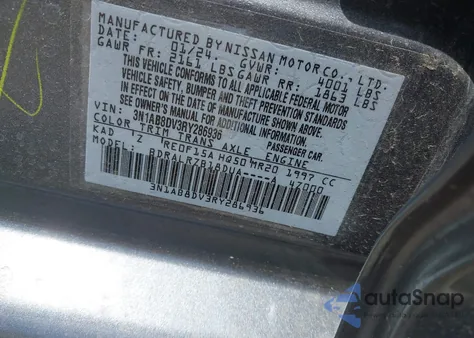 2024 Nissan Sentra Sr из США, поврежденный, VIN 3N1AB8DV3RY286936